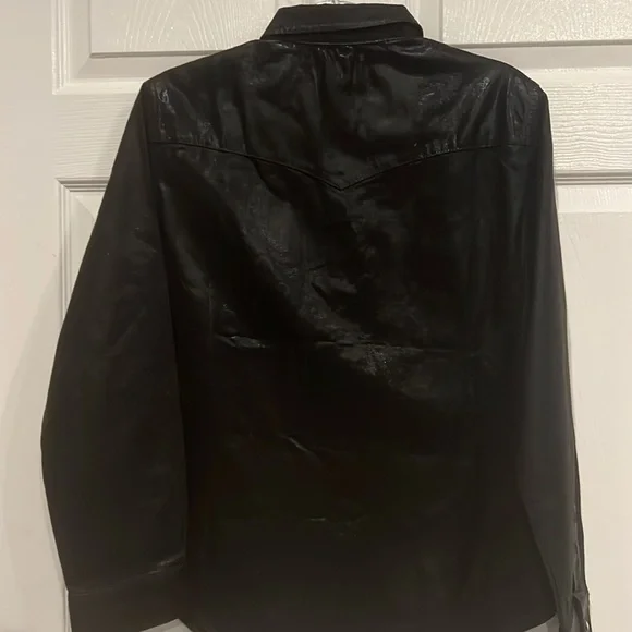 BNWT All Saints wax costed western shirt. Size US10/UK14 - Picture 6 of 9